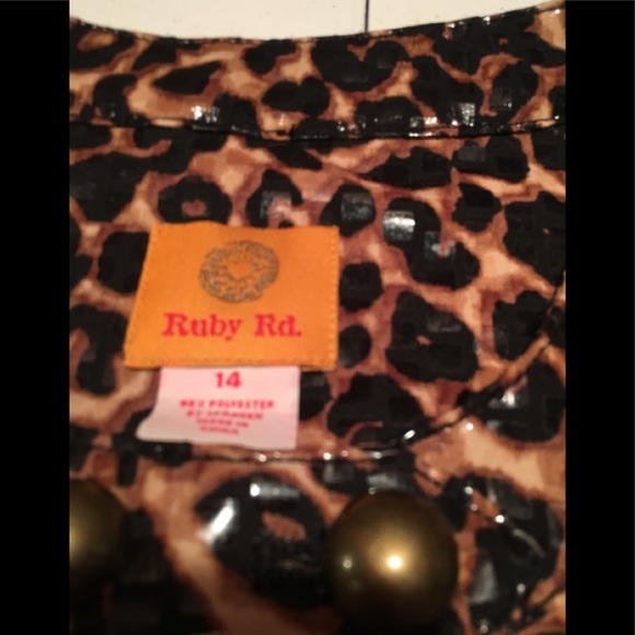Ruby Rd Jacket Animal 🦒 printZipper Closure - Picture 8 of 12